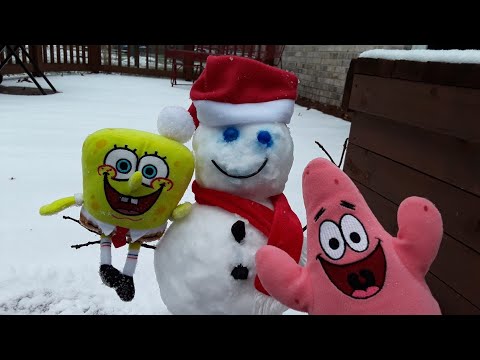 Spongebob Adventures/ Building a Silly Snowman!