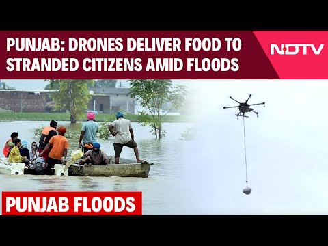 Punjab Floods: Drones Deliver Food To Stranded Citizens As Flood Situation In Punjab Worsens