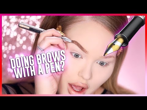 I TRIED DOING MY BROWS WITH A PEN"" OMG!
