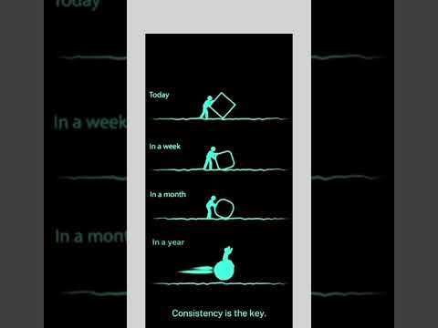 Consistency is the key to success.