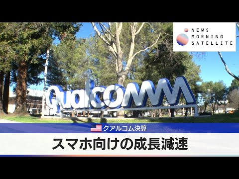 経済金融の動画サムネイル - 米クアルコム決算　スマホ向け半導体の成長減速【モーサテ】