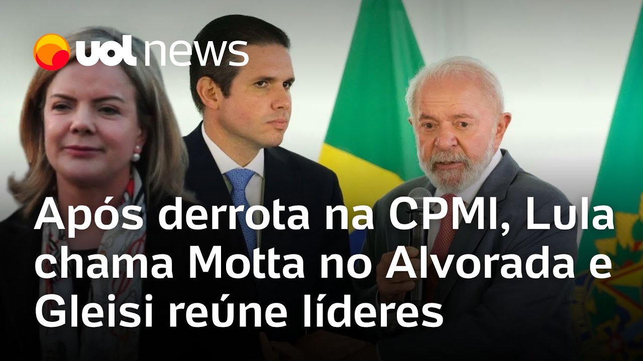 Lula chama Motta no Alvorado e Gleisi reúne líderes da base, após derrota do governo na CPMI do INSS