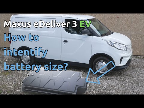 How to identify the HV battery size in a Maxus eDeliver 3 (EV30) electric van?