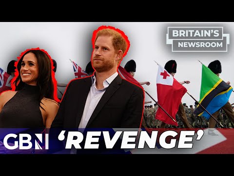 Harry and Meghan pose with anti-monarchist in 'INSULTING REVENGE' on Royal Family