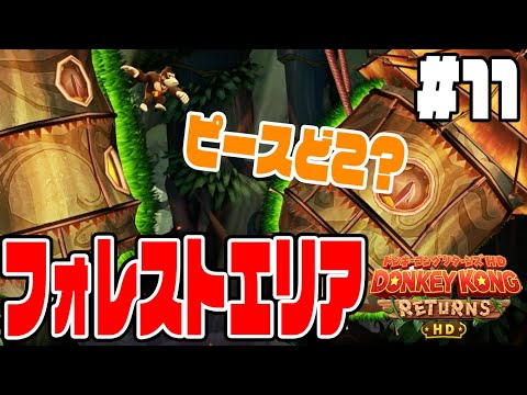 #11【フォレストエリア突入！】スコークスでパズルピースを全部取るはずが…どこだ？？？【ドンキーコングリターンズHD実況】