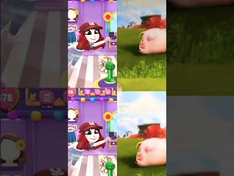 우기 (YUQ1)VS 🐷🐽 #mytalkingangela2 #우기 #извините что так долго