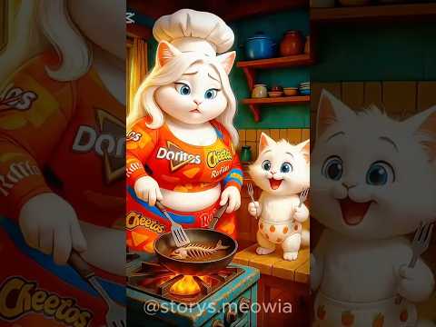 🥵🐾 They laughed at them for having only a fish bone to eat. 😭🤯 #cats #meow #story #cat #shorts #ai