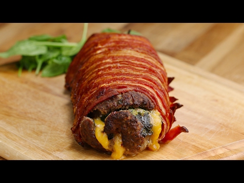 Bacon-Wrapped Burger Roll