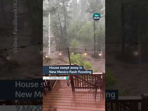 Flash floods hit New Mexico with whole homes being swept away #itvnews