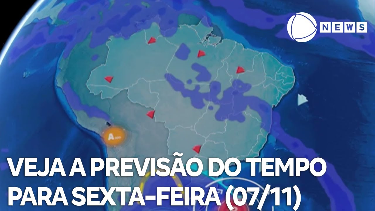 Veja a previsão do tempo para quintafeira 0711 TV Online Veja a previsão do tempo para quinta feira 0711