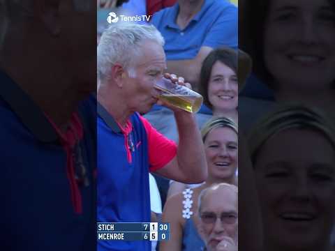 McEnroe Drinks A Beer Mid-Match 🍺🤣