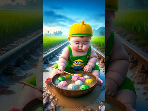 ❤️ Evolution of Baby: Train Attack on Baby for Food Eating #cat #cute #love #shorts BabyLos 91