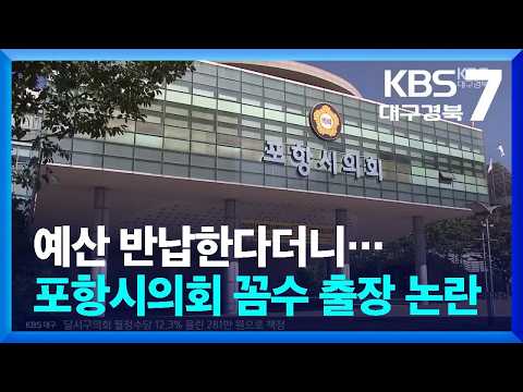 예산 반납한다더니…포항시의회 꼼수 출장 논란 / KBS  2026.10.07.
