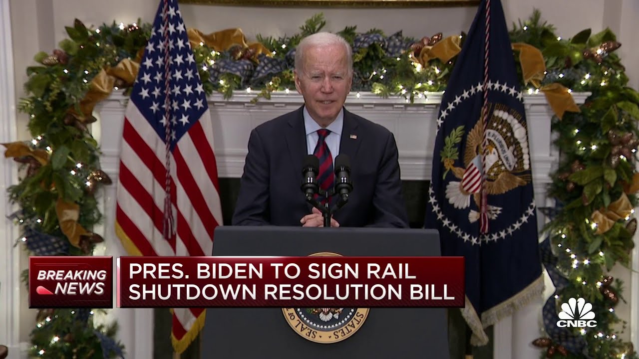 President Biden signs rail shutdown resolution bill to avoid strike