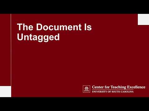 The Document is Untagged.