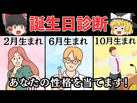 あなたの誕生日で分かる!性格診断【ゆっくり解説】
