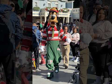 Goofy on a Christmas-time stroll!