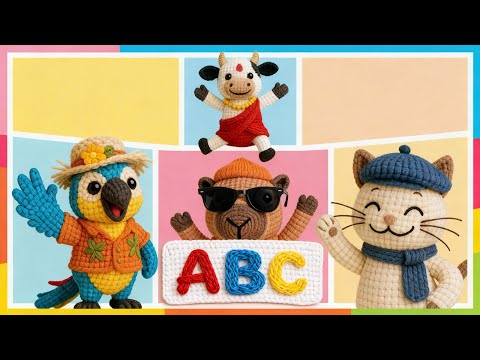ABC |  Canciones y rimas infantiles de Los Amigurumis |  Canta con nosotros | #abcd #amigurumi