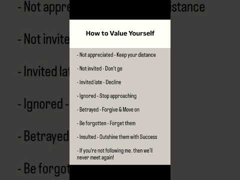 How to Finally Learn to Value Yourself