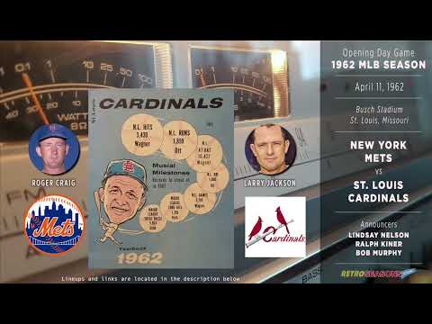 1962 New York Mets vs St. Louis Cardinals - Radio Broadcast video clip