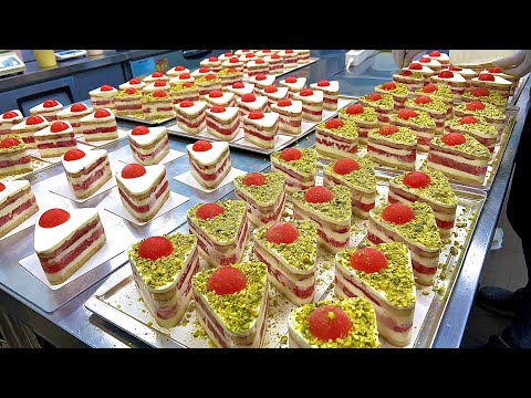 케익 퀄리티 실화? 진짜 수박이 통으로 들어간 리얼 수박 케이크 만들기 Real watermelon cake making - Korean street food