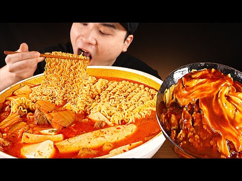 먹음직스러운 김치오므라이스와 라면사리 넣은 김치찌개 먹방~!! 리얼사운드 ASMR social eating Mukbang(Eating Show)