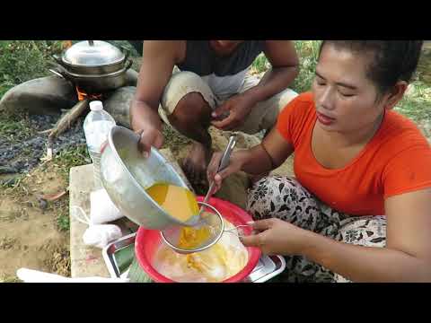 How To Cook Cake Sugar Palm Akau Khmer With Recipe eating delicious
