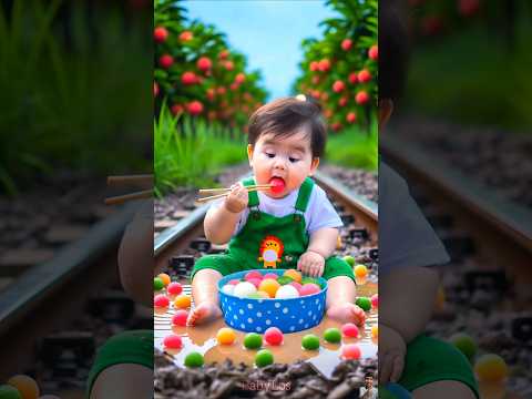 ❤️ Evolution of Baby: Train Attack on Baby for Food Eating #cat #cute #love #shorts BabyLos 103
