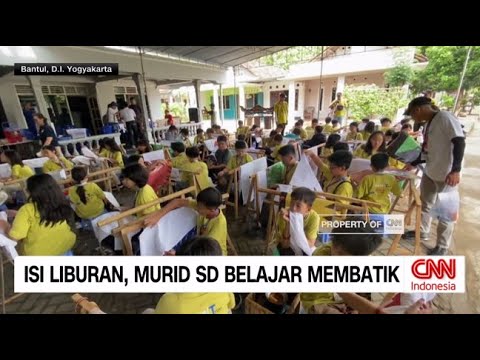 Ragam Kegiatan Mengisi Libur Sekolah: Isi Liburan, Murid SD Belajar Membatik