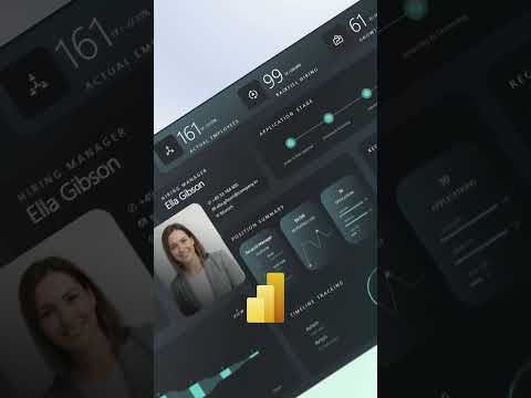 Donker thema Power BI-rapport | Wervingsdashboard voor HR