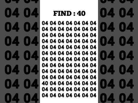 Find the odd number 👉 40 within 5 second #shorts