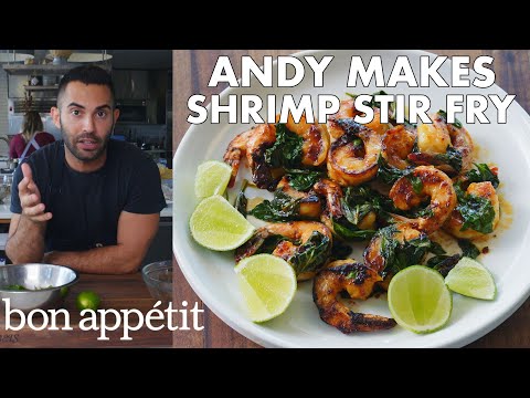 Andy Makes Shrimp and Basil Stir Fry | From the Test Kitchen | Bon Appétit - UCbpMy0Fg74eXXkvxJrtEn3w