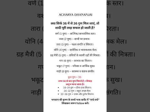 Kya love marriage me gun milan karna chahiye | gun milan me sabse jaruri gun kaun sa hai