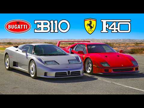 Bugatti EB 110 vs Ferrari F40: Epic Drag Race Showdown!