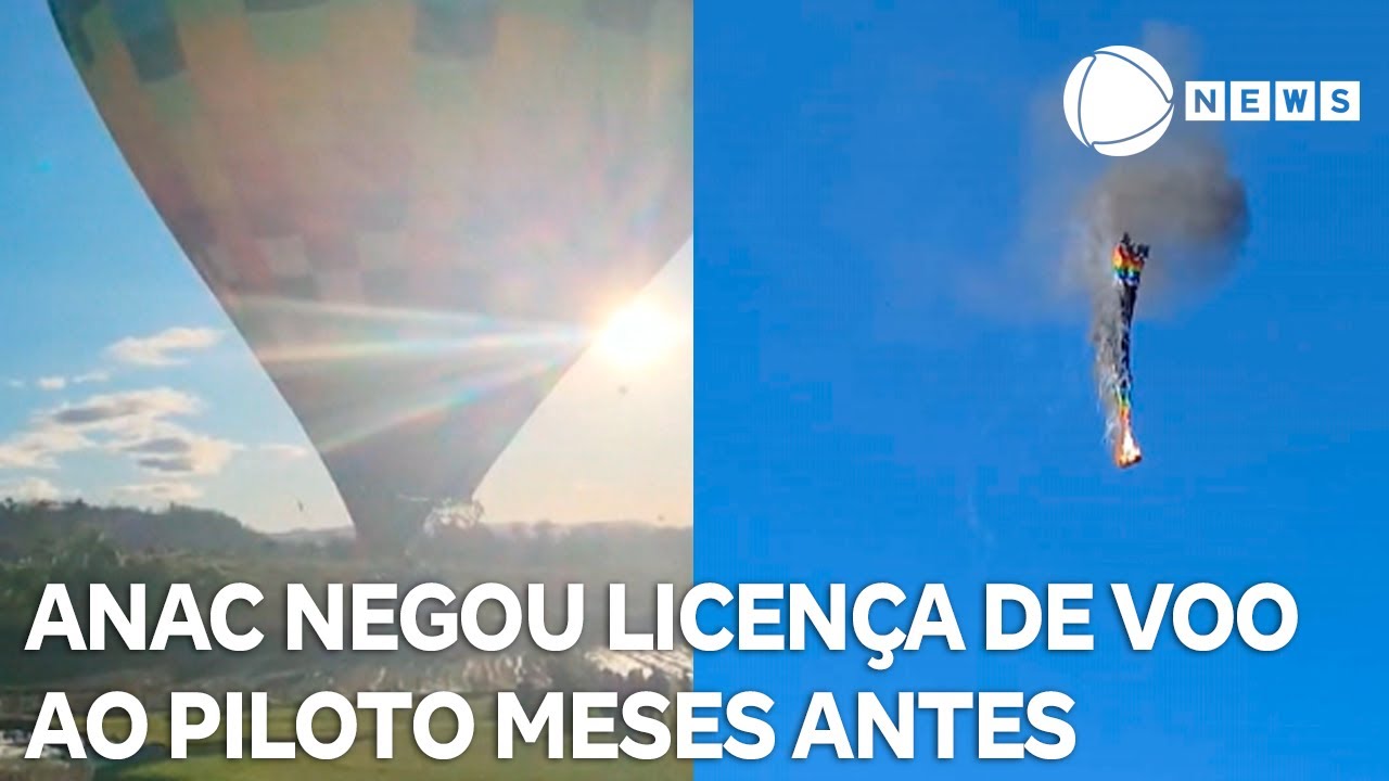 Anac afirma que negou licença de voo ao piloto de balão que caiu em SC