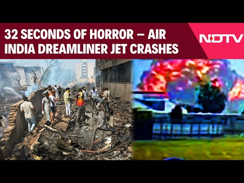 Ahmedabad Plane Crash | 32 Seconds Of Horror – Air India Dreamliner Jet Crashes, Goes Up in Flames