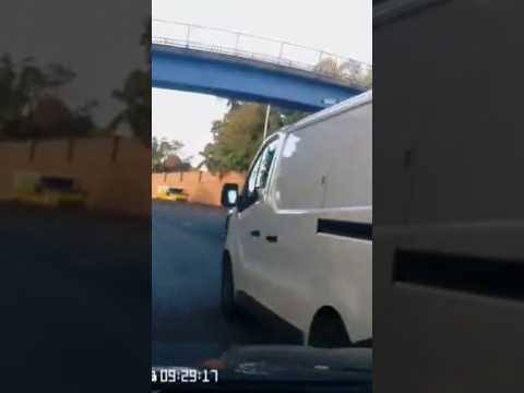 Van Driver Doesn't Stick to Their Lane When Exiting this Roundabout #DashCam #Shorts #Driving