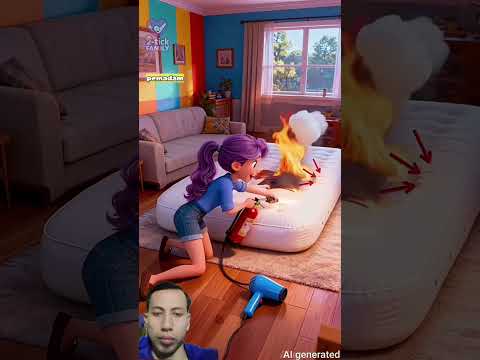 Kasur terbakar karna angin #kucing #shorts