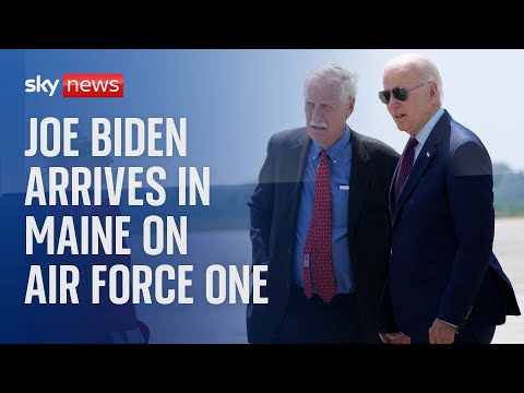 Watch live: Joe Biden arrives in Maine on Air Force One