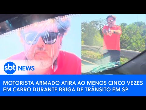 Motorista armado atira ao menos cinco vezes em carro durante briga de trânsito em SP