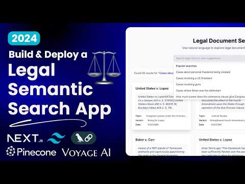 Build and Deploy an AI Legal Semantic Search App using pineconeDB, voyageAI, Langchain & NextJS
