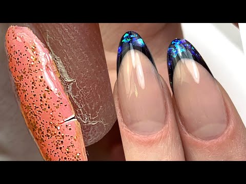 Watch me Work: Client Fill | French Style Nails With Galaxy Design