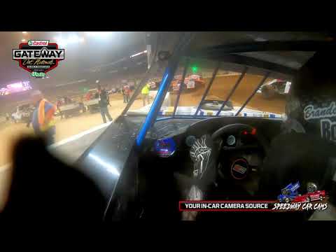 #242 Brandon Bollinger Heat day 2 at the Gateway Dirt Nationals 2021- Modified In-Car Camera - dirt track racing video image