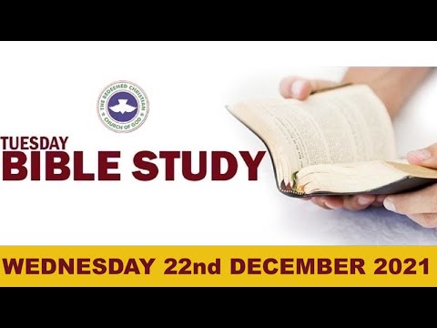 RCCG DECEMBER 22nd 2021 BIBLE STUDY