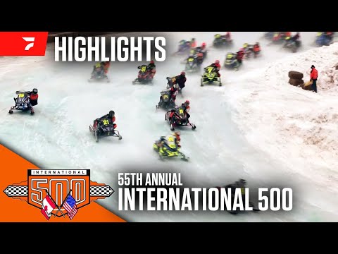 World's Most Grueling Snowmobile Race | 2024 International 500 - dirt track racing video image