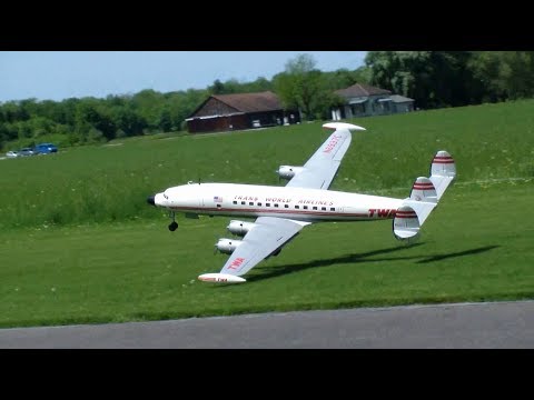 Very rare RC Scale Model Airplane TWA Lockheed L-1049H/01 Super Constellation - UCTLEcIaYJEbUEzQc3-ZvruQ