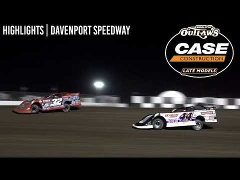 World of Outlaws CASE Late Models | Davenport Speedway | August 25th | HIGHLIGHTS - dirt track racing video image