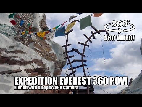 Expedition Everest 360 Roller Coaster POV Walt Disney World Animal Kingdom - Filmed w/ Giroptic 360 - UCT-LpxQVr4JlrC_mYwJGJ3Q