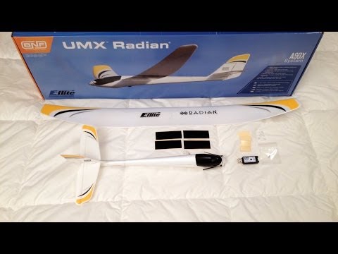 E-Flite UMX Radian BNF with AS3X Technology Unboxing, Maiden Flight, and Review - UCJ5YzMVKEcFBUk1llIAqK3A
