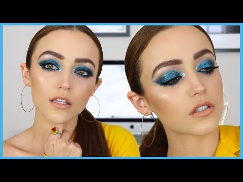 Bold Blue Makeup Tutorial + Trying Some NEW PRODUCTS | KIM K INSPIRED - UC8v4vz_n2rys6Yxpj8LuOBA